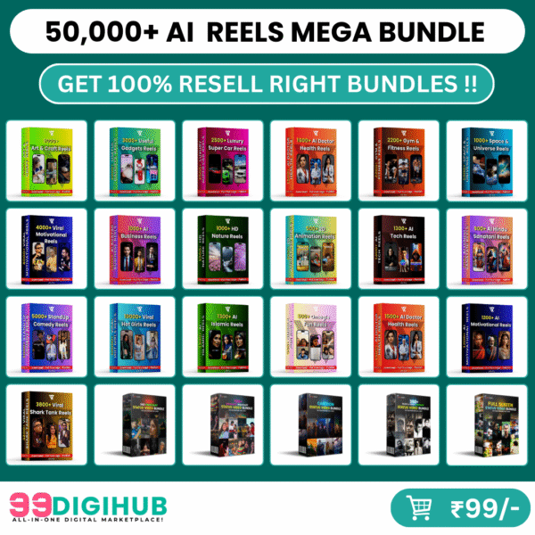 50,000+ All In One Viral Reels Mega Bundle