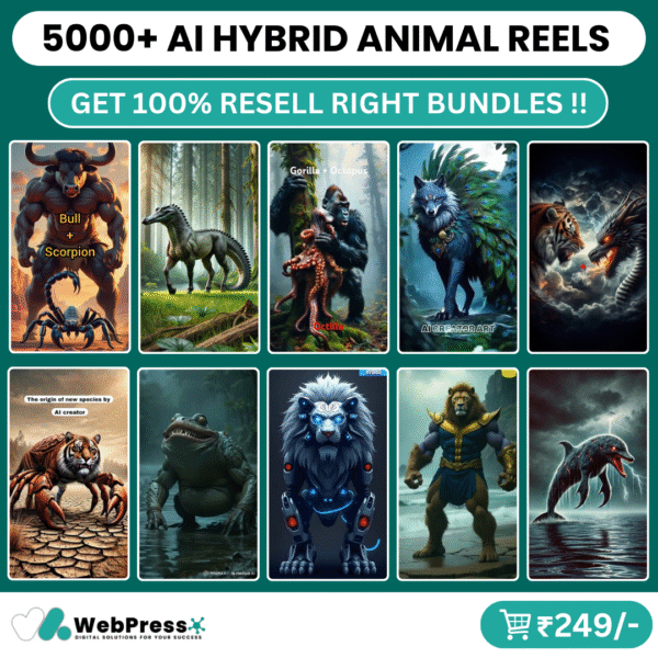 4K Viral 5000+ AI Hybrid Animal Reels Bundle